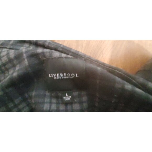 Liverpool Jeans Co Plaid Zip-Up Jacket With Asymmetrical Zipper For‎ Women - Picture 9 of 12